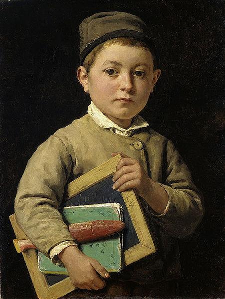 Albert Anker Schoolboy Sweden oil painting art